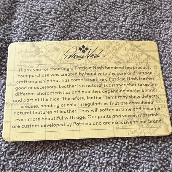 Patricia Nash Tan Leather Crossbody Bag New without tags - Picture 7 of 8